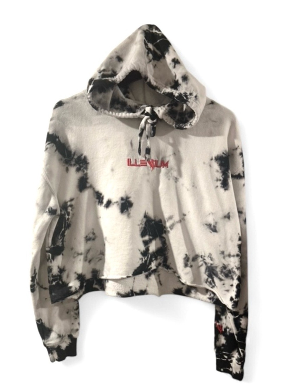 ILLENIUM Tie-Dye Women’s Crop Top Hoodie Sweatshirt Size Medium